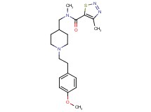 N-({1-[2-(4-methoxyphenyl)ethyl]-4-piperidinyl}methyl)-N,4-dimethyl-1,2,3-thiadiazole-5-carboxamide