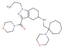 3-(4-morpholinylcarbonyl)-N-{[1-(4-morpholinyl)cycloheptyl]methyl}-1-propyl-4,5,6,7-tetrahydro-1H-indazol-5-amine