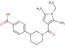 4-{1-[(1-ethyl-2,5-dimethyl-1H-pyrrol-3-yl)carbonyl]piperidin-3-yl}benzoic acid