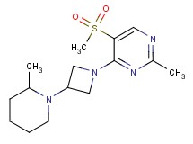 2-methyl-4-[3-(2-methylpiperidin-1-yl)azetidin-1-yl]-5-(methylsulfonyl)pyrimidine