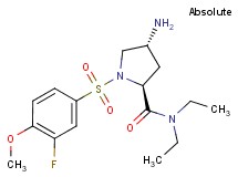 (4R)-4-amino-N,N-diethyl-1-[(3-fluoro-4-methoxyphenyl)sulfonyl]-L-prolinamide