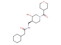 2-cyclohexyl-N-{[(3S*,4S*)-3-hydroxy-1-(tetrahydro-2H-pyran-4-ylcarbonyl)piperidin-4-yl]methyl}acetamide