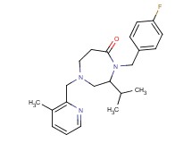 4-(4-fluorobenzyl)-3-isopropyl-1-[(3-methylpyridin-2-yl)methyl]-1,4-diazepan-5-one