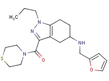 N-(2-furylmethyl)-1-propyl-3-(4-thiomorpholinylcarbonyl)-4,5,6,7-tetrahydro-1H-indazol-5-amine