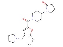 1-{1-[5-ethyl-4-(pyrrolidin-1-ylmethyl)-2-furoyl]piperidin-4-yl}pyrrolidin-2-one