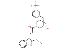 {1-[3-(2-ethyl-1H-benzimidazol-1-yl)propanoyl]-4-[3-(trifluoromethyl)benzyl]-4-piperidinyl}methanol