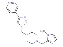 4-[1-({1-[(1-methyl-1H-imidazol-2-yl)methyl]-4-piperidinyl}methyl)-1H-1,2,3-triazol-4-yl]pyridine