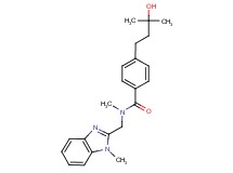 4-(3-hydroxy-3-methylbutyl)-N-methyl-N-[(1-methyl-1H-benzimidazol-2-yl)methyl]benzamide