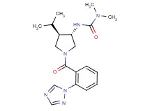 N'-{(3S*,4R*)-4-isopropyl-1-[2-(1H-1,2,4-triazol-1-yl)benzoyl]-3-pyrrolidinyl}-N,N-dimethylurea