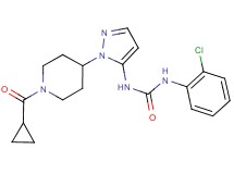 N-(2-chlorophenyl)-N'-{1-[1-(cyclopropylcarbonyl)piperidin-4-yl]-1H-pyrazol-5-yl}urea