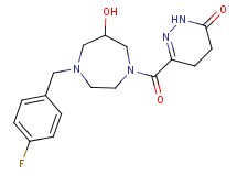 6-{[4-(4-fluorobenzyl)-6-hydroxy-1,4-diazepan-1-yl]carbonyl}-4,5-dihydropyridazin-3(2H)-one