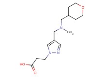 3-(4-{[methyl(tetrahydro-2H-pyran-4-ylmethyl)amino]methyl}-1H-pyrazol-1-yl)propanoic acid