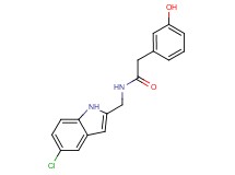 N-[(5-chloro-1H-indol-2-yl)methyl]-2-(3-hydroxyphenyl)acetamide