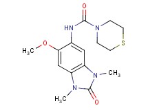 N-(6-methoxy-1,3-dimethyl-2-oxo-2,3-dihydro-1H-benzimidazol-5-yl)thiomorpholine-4-carboxamide