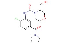 N-[2-chloro-5-(pyrrolidin-1-ylcarbonyl)phenyl]-3-(hydroxymethyl)morpholine-4-carboxamide