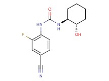 N-(4-cyano-2-fluorophenyl)-N'-[(1S*,2S*)-2-hydroxycyclohexyl]urea