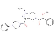 1-ethyl-5-[methoxy(phenyl)acetyl]-3-[(4-phenyl-1-piperazinyl)carbonyl]-4,5,6,7-tetrahydro-1H-pyrazolo[4,3-c]pyridine