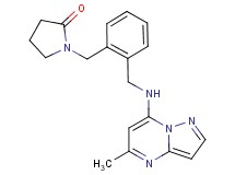 1-(2-{[(5-methylpyrazolo[1,5-a]pyrimidin-7-yl)amino]methyl}benzyl)pyrrolidin-2-one