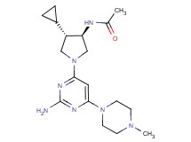 N-{rel-(3R,4S)-1-[2-amino-6-(4-methyl-1-piperazinyl)-4-pyrimidinyl]-4-cyclopropyl-3-pyrrolidinyl}acetamide dihydrochloride