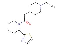 1-[(1-ethyl-4-piperidinyl)acetyl]-2-(1,3-thiazol-2-yl)piperidine