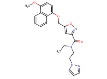 N-ethyl-5-{[(4-methoxy-1-naphthyl)oxy]methyl}-N-[2-(1H-pyrazol-1-yl)ethyl]-3-isoxazolecarboxamide