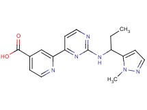 2-(2-{[1-(1-methyl-1H-pyrazol-5-yl)propyl]amino}pyrimidin-4-yl)isonicotinic acid