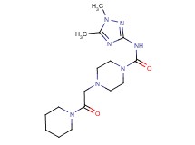 N-(1,5-dimethyl-1H-1,2,4-triazol-3-yl)-4-(2-oxo-2-piperidin-1-ylethyl)piperazine-1-carboxamide