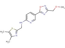 N-[(4,5-dimethyl-1,3-thiazol-2-yl)methyl]-5-[3-(methoxymethyl)-1,2,4-oxadiazol-5-yl]-2-pyridinamine