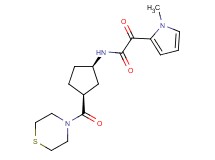 2-(1-methyl-1H-pyrrol-2-yl)-2-oxo-N-[(1R*,3S*)-3-(4-thiomorpholinylcarbonyl)cyclopentyl]acetamide