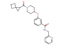 N-(2-pyridinylmethyl)-3-{[1-(spiro[2.3]hex-1-ylcarbonyl)-4-piperidinyl]oxy}benzamide
