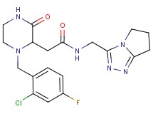 2-[1-(2-chloro-4-fluorobenzyl)-3-oxo-2-piperazinyl]-N-(6,7-dihydro-5H-pyrrolo[2,1-c][1,2,4]triazol-3-ylmethyl)acetamide