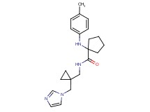 N-{[1-(1H-imidazol-1-ylmethyl)cyclopropyl]methyl}-1-[(4-methylphenyl)amino]cyclopentanecarboxamide