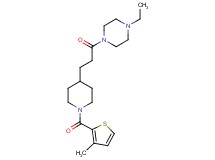 1-ethyl-4-(3-{1-[(3-methyl-2-thienyl)carbonyl]-4-piperidinyl}propanoyl)piperazine