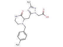 (3-methyl-5-{[1-(4-methylbenzyl)-3-oxopiperazin-2-yl]methyl}-1H-1,2,4-triazol-1-yl)acetic acid