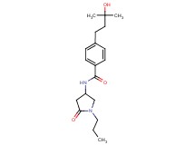 4-(3-hydroxy-3-methylbutyl)-N-(5-oxo-1-propyl-3-pyrrolidinyl)benzamide