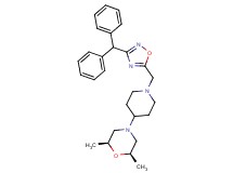 (2R*,6S*)-4-(1-{[3-(diphenylmethyl)-1,2,4-oxadiazol-5-yl]methyl}-4-piperidinyl)-2,6-dimethylmorpholine