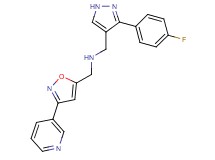 1-[3-(4-fluorophenyl)-1H-pyrazol-4-yl]-N-[(3-pyridin-3-ylisoxazol-5-yl)methyl]methanamine