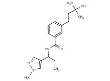3-(3-hydroxy-3-methylbutyl)-N-[1-(1-methyl-1H-pyrazol-4-yl)propyl]benzamide