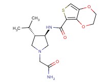 N-[rel-(3R,4S)-1-(2-amino-2-oxoethyl)-4-isopropyl-3-pyrrolidinyl]-2,3-dihydrothieno[3,4-b][1,4]dioxine-5-carboxamide hydrochloride