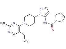 N-{1-[1-(5-ethyl-2-methylpyrimidin-4-yl)piperidin-4-yl]-1H-pyrazol-5-yl}cyclopentanecarboxamide