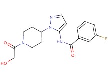 3-fluoro-N-[1-(1-glycoloylpiperidin-4-yl)-1H-pyrazol-5-yl]benzamide