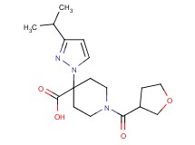 4-(3-isopropyl-1H-pyrazol-1-yl)-1-(tetrahydrofuran-3-ylcarbonyl)piperidine-4-carboxylic acid
