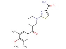 2-[3-(4-methoxy-3,5-dimethylbenzoyl)piperidin-1-yl]-1,3-thiazole-4-carboxamide