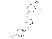 (3R*,4R*)-4-amino-1-({5-[(4-methylphenyl)thio]-2-furyl}methyl)piperidin-3-ol
