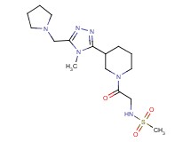 N-(2-{3-[4-methyl-5-(pyrrolidin-1-ylmethyl)-4H-1,2,4-triazol-3-yl]piperidin-1-yl}-2-oxoethyl)methanesulfonamide