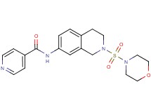 N-[2-(4-morpholinylsulfonyl)-1,2,3,4-tetrahydro-7-isoquinolinyl]isonicotinamide