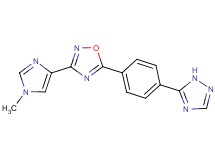 3-(1-methyl-1H-imidazol-4-yl)-5-[4-(1H-1,2,4-triazol-5-yl)phenyl]-1,2,4-oxadiazole