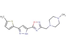 1-methyl-4-({5-[3-(5-methyl-2-thienyl)-1H-pyrazol-5-yl]-1,2,4-oxadiazol-3-yl}methyl)piperazine