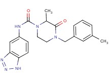 N-1H-1,2,3-benzotriazol-5-yl-2-methyl-4-(3-methylbenzyl)-3-oxopiperazine-1-carboxamide