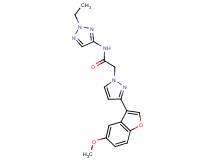N-(2-ethyl-2H-1,2,3-triazol-4-yl)-2-[3-(5-methoxy-1-benzofuran-3-yl)-1H-pyrazol-1-yl]acetamide
